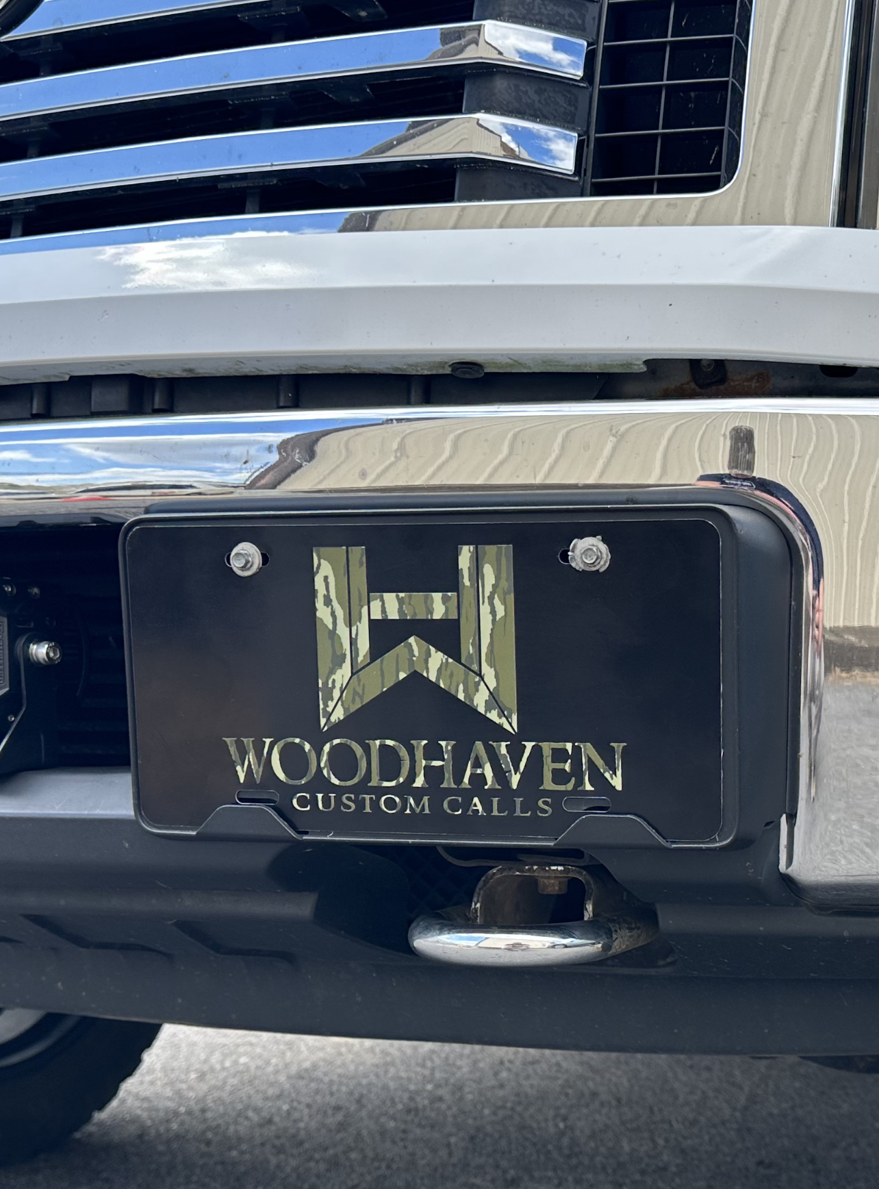 Black License Plate W/ Bottomland Logo